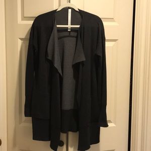 Lululemon reversible long open front cardigan